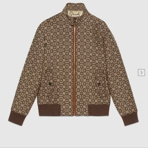 Authentic Gucci Horsebit Jacquard Wool Jacket
